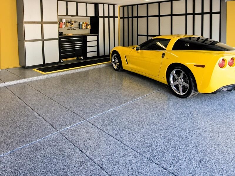 Living space epoxy floor